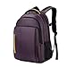 Produktbild KAQI Outdoor-Reise-Rucksack Nylon Leichte Business Casual Wasserdicht Stoßfest Laptop-Tasche (Schwarz/Weinrot / Hellgrau/Lila) 17 Zoll,Purple