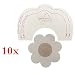Produktbild SHINEstyle Damen 10 Pcs Unsichtbares Klebeband Boob Bra Tape & 10 X Aufkleber Bra Einweg Nackt Farbe Nippel Sticker
