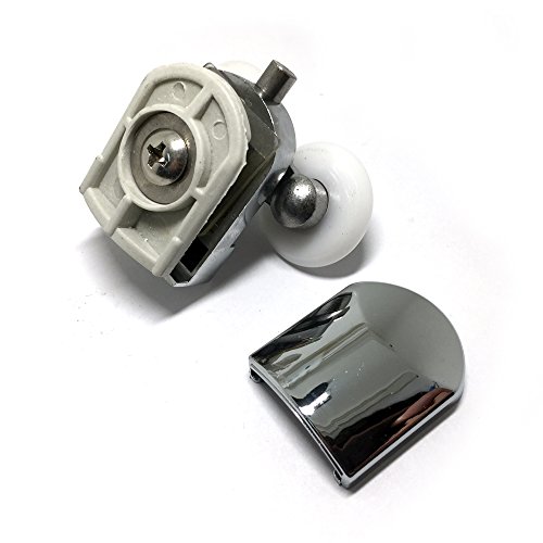 Replacement Shower Door Fixing Wheels in Chrome 2x Top 2x Bottom