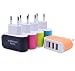 KickAss 3 Ports LED Triple quick Charge USB Universal Travel Wall AC Charger Adapter IPhone Samsung/White-Orange- Black RS.299.00