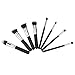 Annengjin®8PCS Makeup Brushes Professional Cosmetics Make up Brush Set Eyeshadow Eyebrow Cosmetics Tools Kit (Black handle+ Silver tube)