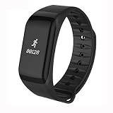 Lemumu SmartBand Blutdruck F1 Smart Bracelet Watch Pulsmesser SmartBand Wireless Fitness für Android IOS-Telefon, Blau