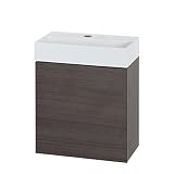 Lavabo de resina Tiger Items Conjunto Mueble De Baño con Lavabo, Roble Milano, 48 x 40 x 24 cm