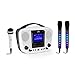 Produktbild auna Kara KaraBanga und Dazzl Mic Set • Karaoke-Anlage • Karaoke-System • Karaoke-Set • Multicolor-LED-Lichteffekt • MP3 • TFT-Farbdisplay • Bluetooth • Echo-Effekt • A.V.C-Funktion • weiß