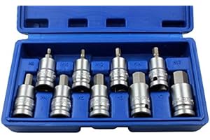 US Pro Bergen 9pc 1/2 Dr Metric Hex Bit Sockets Set