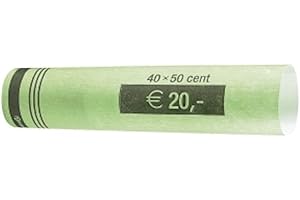 CECONCEPT Monetique L1000TP050 Carton de 1000 tubes papier pour pièces 0,50 euro
