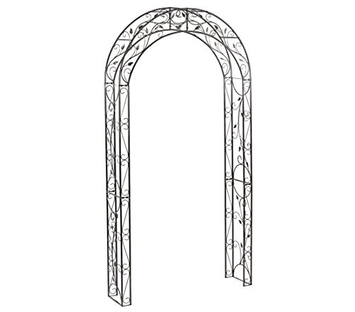Dehner Rosenbogen Cornwall, ca. 236 x 118 x 31 cm, Metall, grau/schwarz