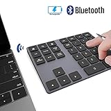 ♠【Starke Kompatibilität:】Dieser Bluetooth Ziffernblock ist weitgehend mit Mac OS, IOS, Windows und Android kompatibel und funktioniert mit iMac, MacBook Air, MacBook Pro, Notebook und Laptop mit Windows 10/8/7 (Stellen Sie sicher, dass Ihr Windows-Notebook oder Ihr Laptop über entsprechende Funktionen verfügt Bluetooth-Funktion).