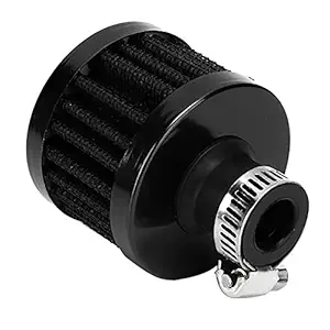 Air Filter, Smooth Air Cleaner Air Intake Breather 13mm/0.5in for MT/Manual Transmission(Black)