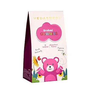 VEDASNEST Brahmi Multimineral & Multivitamin Jelly Gummies for Kids and Adults- Energy Booster - 30 Vegetarian Gluten-Free Gummies (100g)