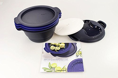 TUPPERWARE Mikrowelle Micro Urban Millennial 2,0 L blau Dampfgarer + Rezeptheft