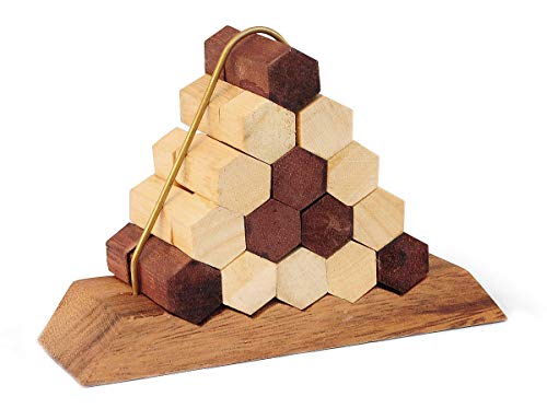 LOGICA GIOCHI Art. Nido delle Api - Rompicapo in Legno - Difficoltà 5/6 Incredibile - Rompicapo per Esperti - Serie Leonardo da Vinci