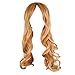 Produktbild Yahee Damen Perücke 70cm Langhaar Gelockt Lang Haar Wigs Cosplay Party Fasching Karneval + Perückennetz als Geschenk (Blonde)