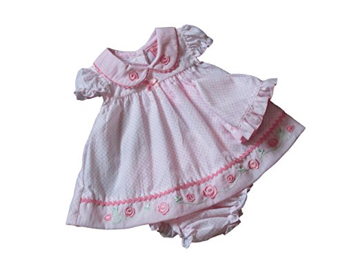 Premature Girls Baby Pink Spotted Rose Dress Knickers Premature (5-8LBS Premature)