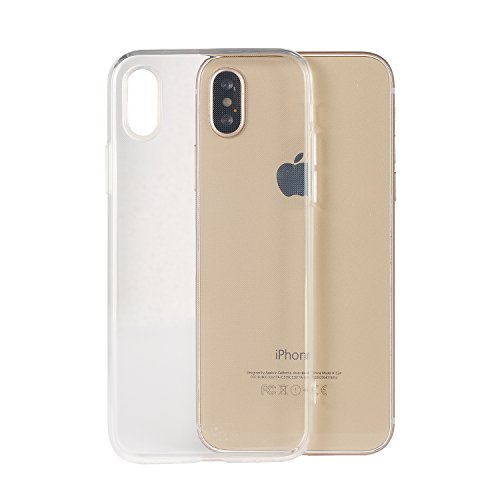 Carcasa de gel B&L para iPhone X 5,8" funda protectora Transparente de silicona y TPU, ultrafina y delgada, protege la lente de la cámara, suave, flexible, evita polvo y arañazos, no amarillea