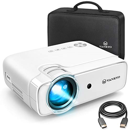 Mini Vidéo Projecteur, Vankyo 1280*720P Full HD Rétroprojecteur 5000 Lumens, Multimédia Cinéma Maison Vidéoprojecteur LED Portable, HDMI/VGA/AV/TF/USB Compatible avec TV Box/PS4/Smartphone