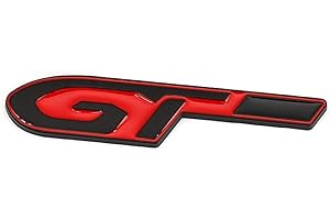 WWFAN Sticker de Voiture 1pcs GT Logo Badge Emble Décalques pour Peugeot GT RCZ 308 508 3008 5008 KIA Forte Optima Stinger Sorento Renault Clio Megane (Color : Red)
