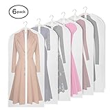 Wirtschaftlich - diese 6 langen Kleidersäcke sind langlebig, waschbar und können immer wieder verwendet werden. Kann zu Aufbewahrung klein zusammengeklappt werden. Die perfekte Wahl für die Organisation Ihrer Kleidung, so sparen Sie Geld und Platz.