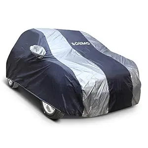 Amazon Brand - Solimo Maruti Zen Estilo UV Protection & Dustproof Car Cover (Dark Blue & Silver)