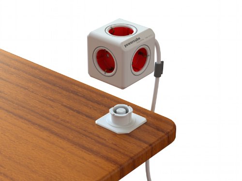 Allocacoc PowerCube Extended Steckdosenleiste (5x Verteiler, 230V Schuko) rot - 3
