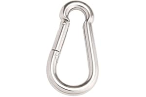 Shentian Ganchos de Seguridad para Bomberos de 5 Piezas, Acero galvanizado, 80 mm, DIN 5299