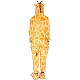 Erwachsene Halloween Kostuem Kigurumi Pyjama Schlafanzug Jumpsuit Giraffe Hausanzug Tieranzug COSMI Karnevalkostuem - 