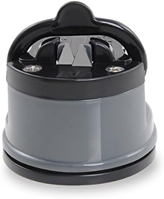 SUNZEALLY Knife Sharpener with Suction, Bright Grey