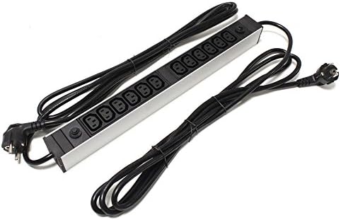 RackMatic PDU strip 12 C13 way with 2 electrical wires for server rack 19'' by
