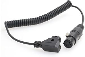 Ny D-Tap hane till hona 4-stifts XLR-kabel för strömförsörjning batteriadapter (lindad)