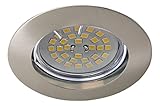 Bombilla no incluida Wonderlamp W-E000026 Basic - Foco empotrable redondo fijo color níquel. Incluye portalamparas GU10, diámetro de 8 x 1,5 cm. Ojo de buey para techo.