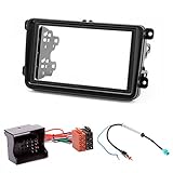 Doppel DIN / 2-DIN CARAV 08-009-25-8 doppel DIN Autoradio Radioblende Einbauset für Amarok Beetle Caddy Golf Passat Polo Tiguan Touran Golf Passat Leon Altea Octavia Fabia