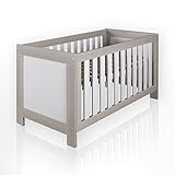 Babyzimmer Felix in akaziengrau 10 tlg. mit 3 türigem Kl. in Blossom Weiß/Grau - 2