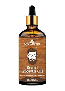 Bon Austin 100% Natural Beard Growth Oil- For Stimulating fast Beard Growth Hair Oil (30 ml)