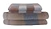 Produktbild Incredible Home Luxuriöse Blue Block 3 Handtuch set, braun, 4-Pcs Set