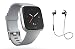 Produktbild Fitbit Versa Health & Fitness Smartwatch, Grau/Aluminium-Silber | Grey/Silver, One Size, Inklusive Bluetooth Headset