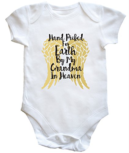 HippoWarehouse Hand picked for earth by my grandma in heaven handpicked baby vest boys girls