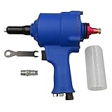 Material: Metall perfk Profi Druckluft Nietgerät Nietzange Druckluft Nietpistole Blindnietpistole, leicht und einfach zu bedienen - Blau
