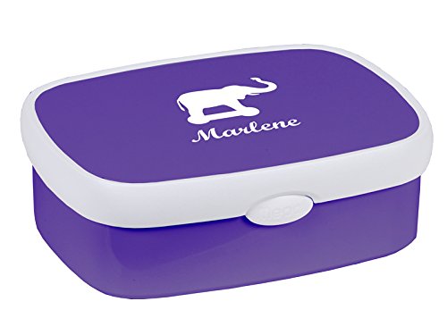 Brotbox Elefant - mit Wunschname personalisierbar