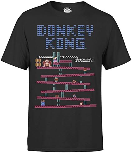 Official Nintendo Retro Donkey Kong Men's Black T-Shirt - M