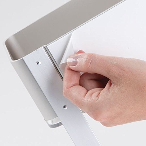 InterDesign 21416EU Affixx Peel-and-Stick Starker Selbstklebender Rostfreier Dusch-Caddy aus Aluminium – 2-Stöckig, Silberfarben/Smoke, Rustproof Aluminum, Silver/Smoke, 10,31 x 27,94 x 35,97 cm - 6