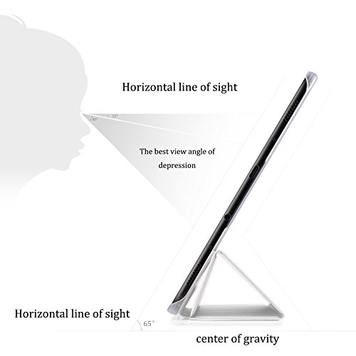 Samsung Galaxy Tab S3 9.7 Hülle, IVSO Ultra Schlank Superleicht Ständer Slim Leder zubehör Schutzhülle für Samsung Galaxy Tab S3 9.7 Tablet-PC perfekt geeignet, Weiß - 5