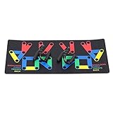 Tabla de empuje codificada por colores Objetivos específicos Trabajaron diferentes músculos (pecho azul, hombros rojos, espalda amarilla y tríceps verde)