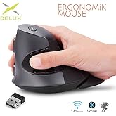 Delux M618GX Ergonomik Dikey 6 Tuşlu Kablosuz Optik Mouse