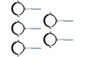 ABAZO - 5 fascette stringitubo, fascette stringitubo con guarnizione e tassello, morsetto per tubi, raccordi con guarnizione in gomma, possibilità di regolare la pressione di serraggio - (75-80) 2 1/2