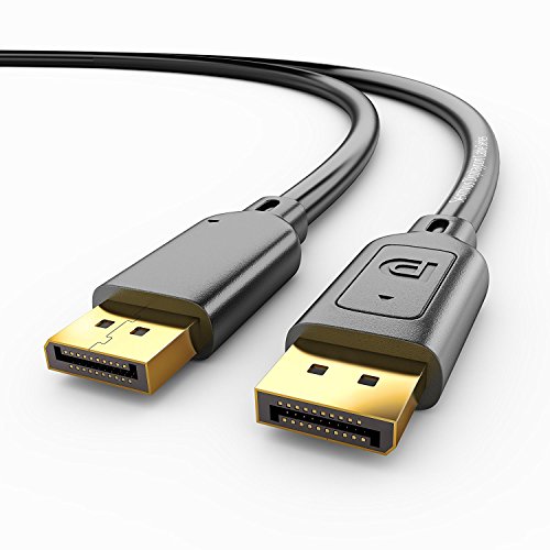Sentivus 3m DisplayPort Kabel | Ultra HD (4k) | HDCP | DP Stecker auf DP Stecker | geschirmt | vergoldet | max. Auflösung 4096 x 2560 – perfekt für PC / Apple / Monitor / Beamer – schwarz - 3
