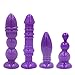 Produktbild OdeJoy 4 Stück Anal Stecker Sex Spielzeuge Frau Hintern Stecker Masturbator Silikon Anal Sex Spielzeuge Flirt Gerät Anal Stecker Vibrator Sex Toys Produkte Für Erwachsene (B, 1 PC)