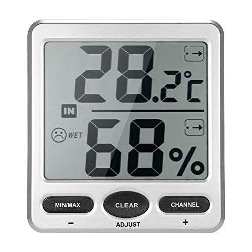 Preisvergleich Produktbild Vosarea LCD-Feuchte-Temperaturmessgerät Hygrometer Externes Sensorthermometer Großbild-LCD-Display Keine Batterie enthalten