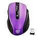 Produktbild VicTsing Mini Schnurlos Maus Wireless Mouse 2.4G 2400 DPI 6 Tasten Optische Mäuse mit USB Nano Empfänger Für PC Laptop iMac Macbook Microsoft Pro, Office Home- Lila