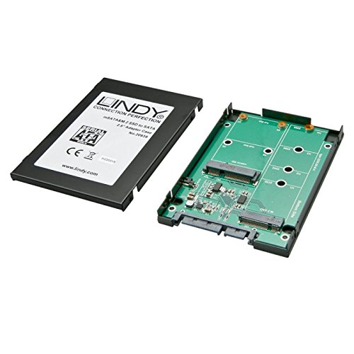 Lindy mSATA und m.2 SSD zu 6,3 cm SATA Drive Enclosure, schwarz - 2