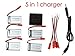 Produktbild Ersatz 5 pcs 3.7V 750mAh Batterie Akku mit 5 in1 Ladegerät für MJX X400 X500 X800 X300C